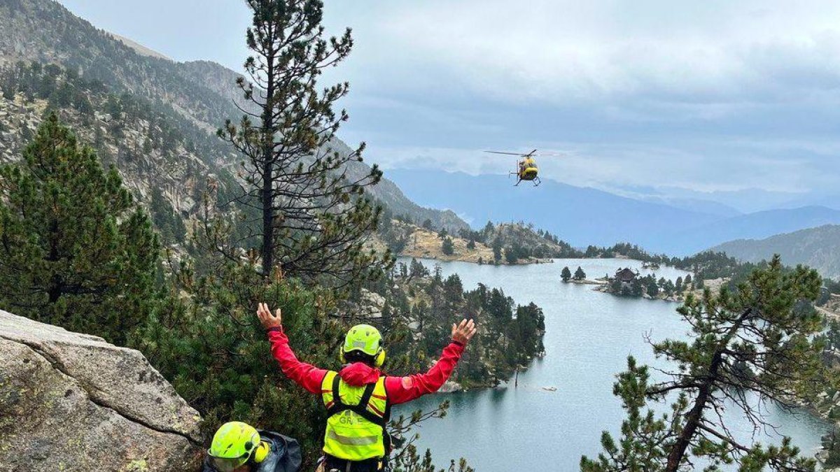 Rescat d'una dona accidentada a Espot