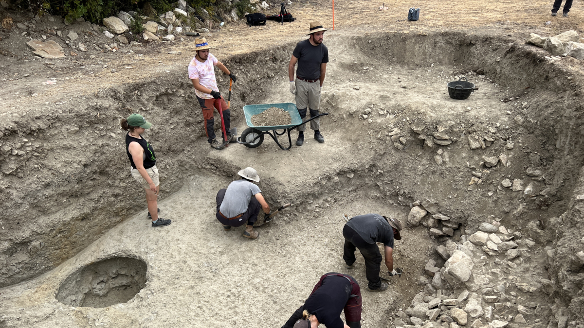 La zona de la excavación arqueológica junto al Castell de Mur.