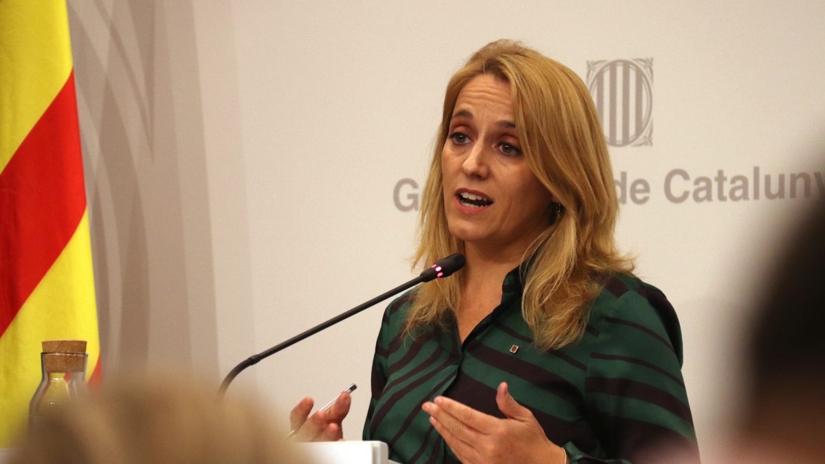La consellera d’Economia i Hisenda, Natàlia Mas Guix, en roda de premsa els resultats de la balança fiscal de Catalunya amb el sector públic de l’Estat.