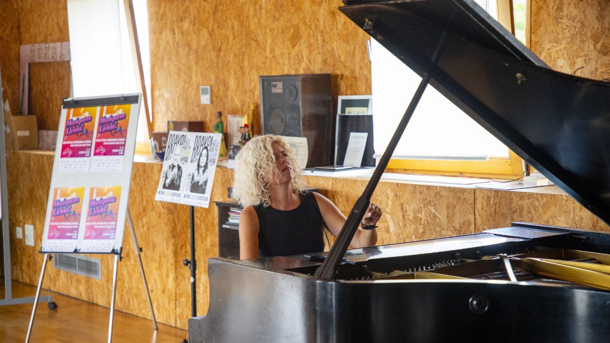 Una de las protagonistas, la pianista ucraniana Oksana Shymanska, ayer en la presentación del festival. - GERARD HOYAS