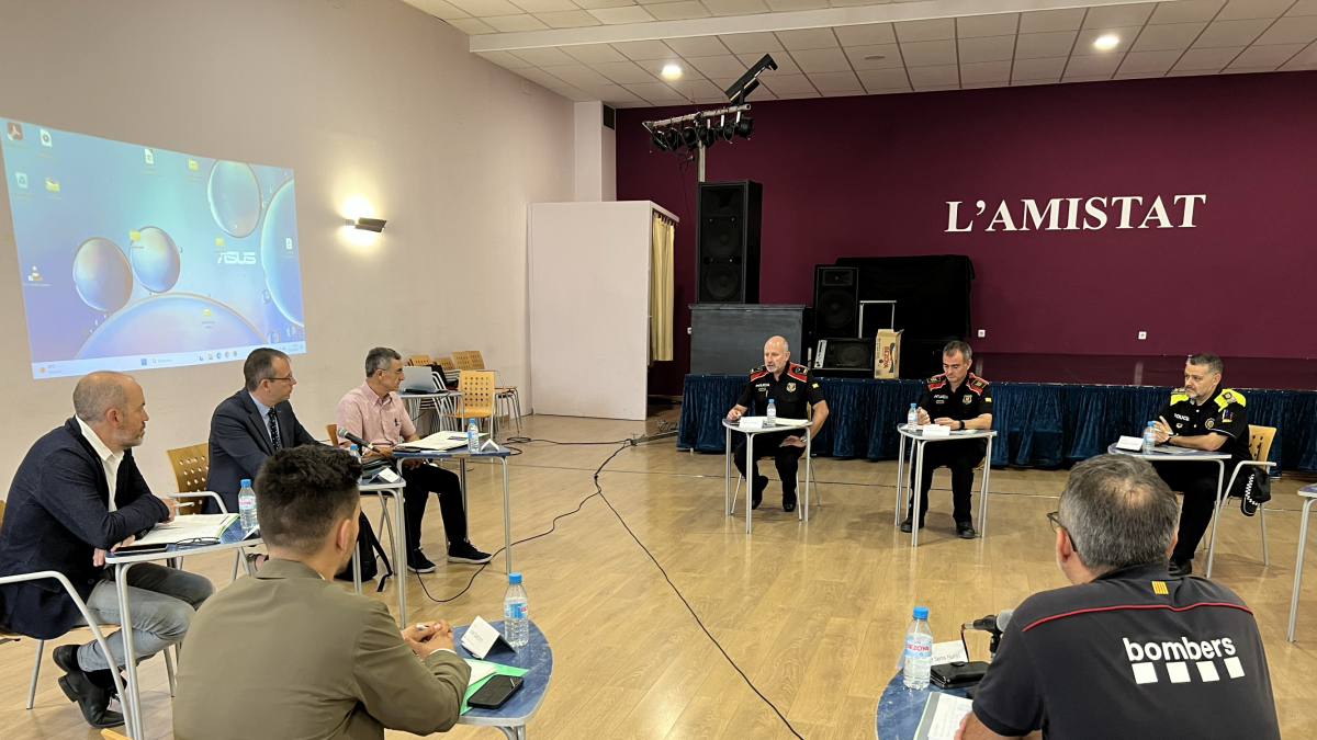 Un moment de la Junta Local de Seguretat a Mollerussa.