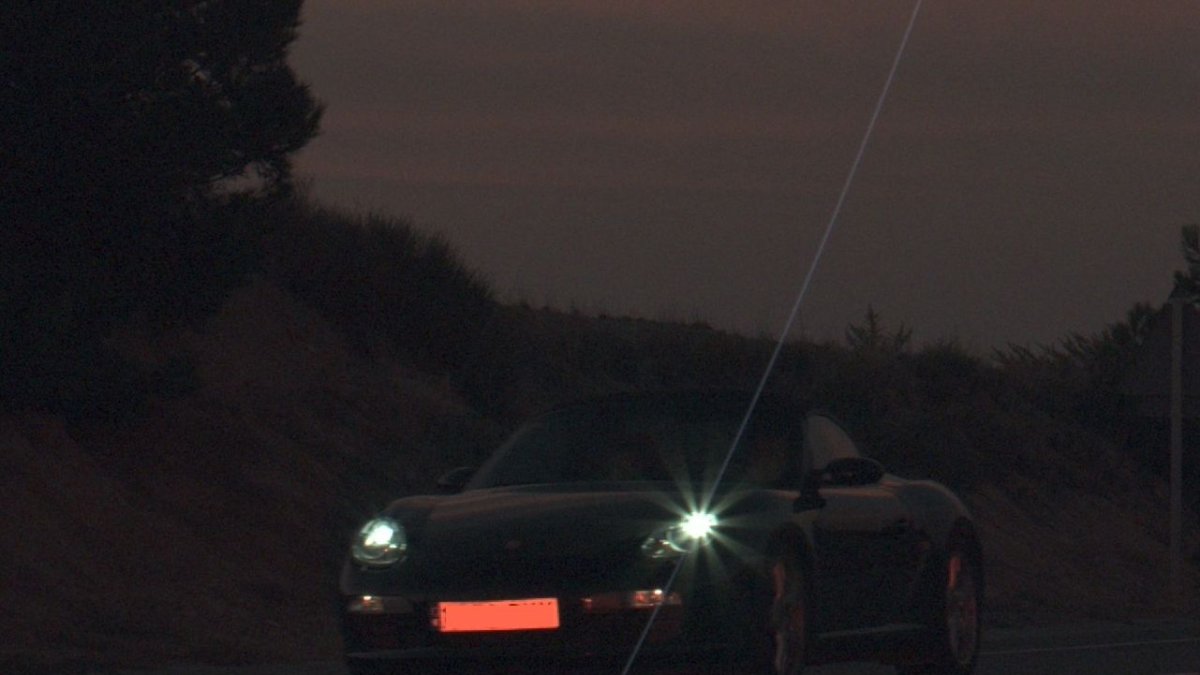 El cotxe enxampat a 199 km/h pel radar dels Mossos a Verdú.