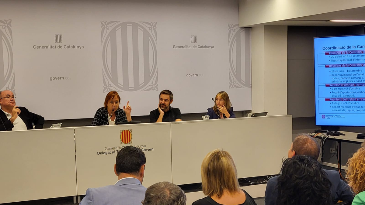 Un momento de la última reunión de la comisión celebrada ayer. - GENERALITAT