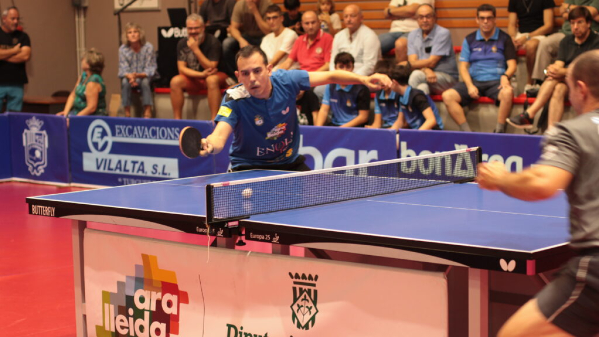 Marc Duran, de l’ENoLI les Borges Vall, en una acció del duel. - CTT BORGES