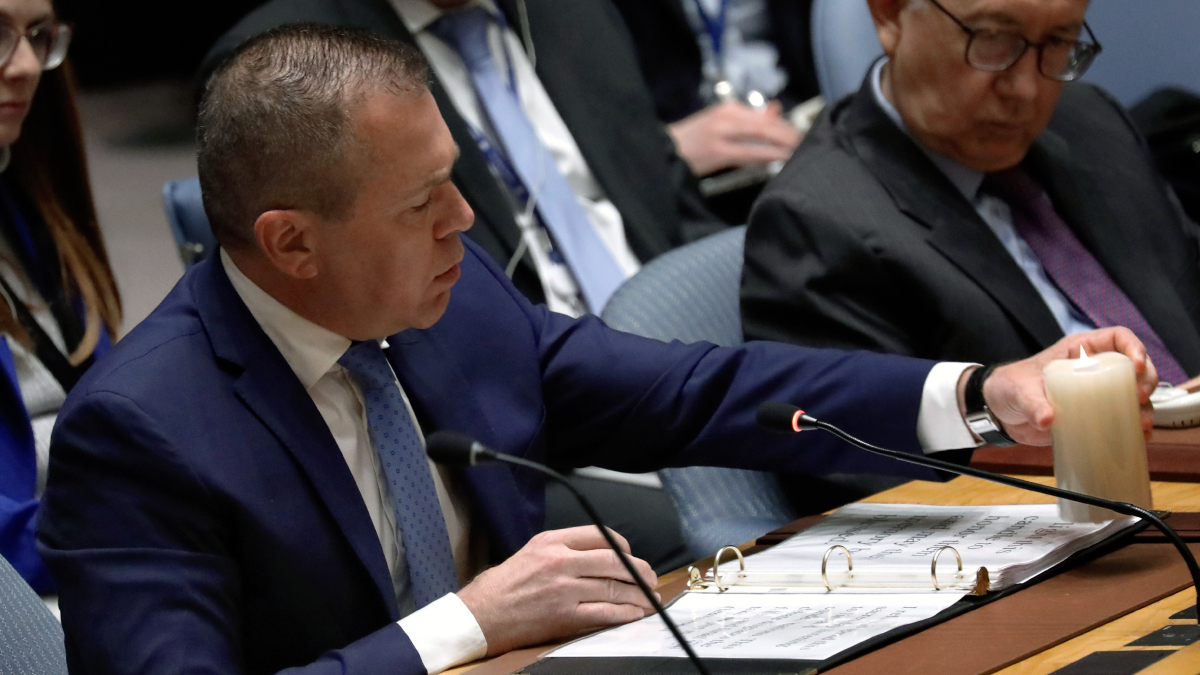 Ambaixador israelià davant de l’ONU, Gilad Erdan. - EFE