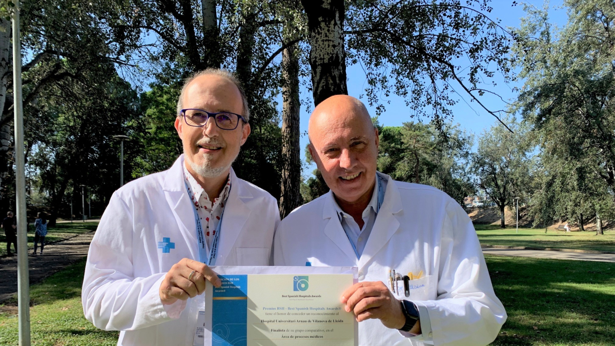 Albert Lecube i Jorge Olsina, amb el premi SBH