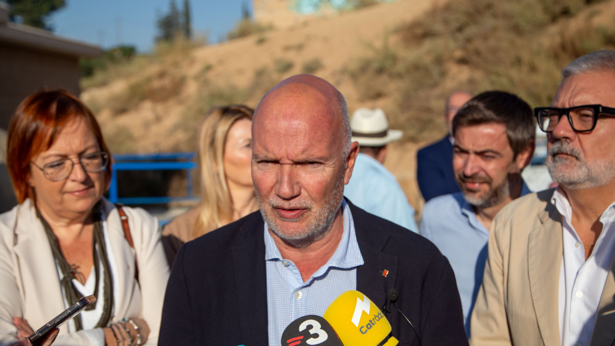 El conseller de Acción Climática, David Mascort, durante la atención a los medios de comunicación este miércoles en Lleida.
