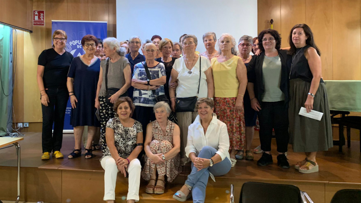 Una veintena de mujeres asistieron a la primera sesión, en la que vieron ‘¿Y ahora adónde vamos?’. - AJUNTAMENT DE LLEIDA