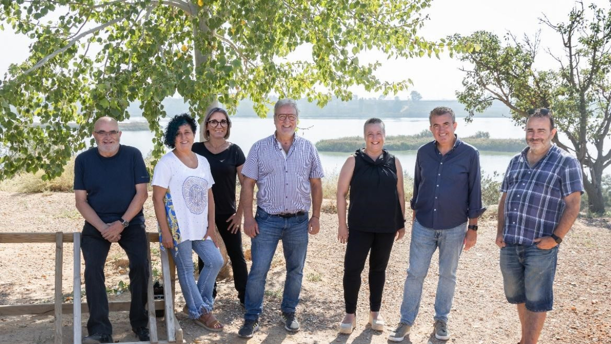 Los miembros de la ejecutiva comarcal de Junts en el Pla d’Urgell. - JUNTS