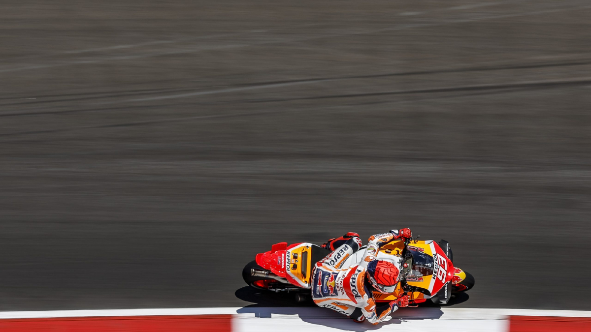 Marc Márquez, rodando ayer en el circuito de Mandalika. - REPSOL MEDIA