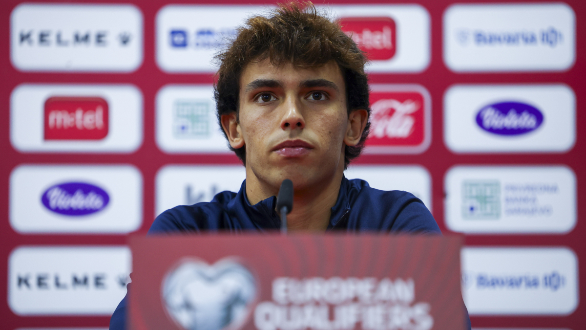 El jugador de Portugal Joao Felix attends en roda de premsa en el Bilino Polje Stadium, Zenica, Bòsnia i Hercegovina. EFE/EPA/JOSE SENA GOULAO