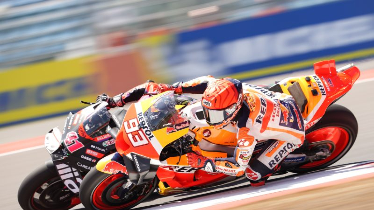 Marc Márquez, en paralelo con Aleix Espargaró. - ESTRELLA GALICIA 0.0