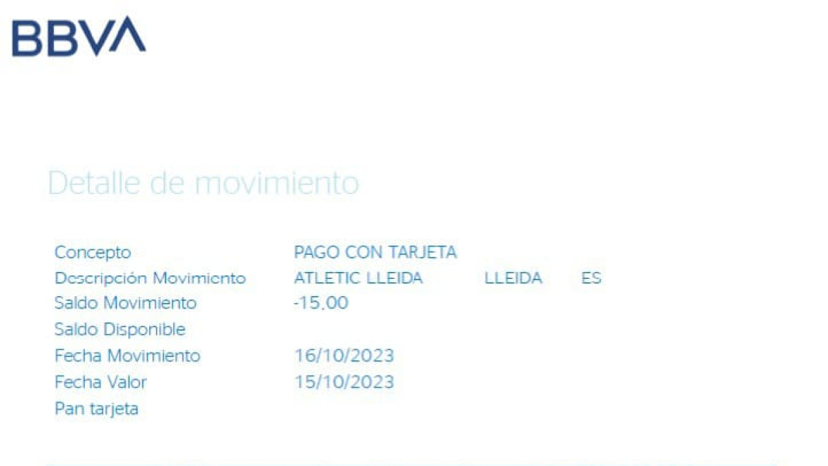 Detalle del pago