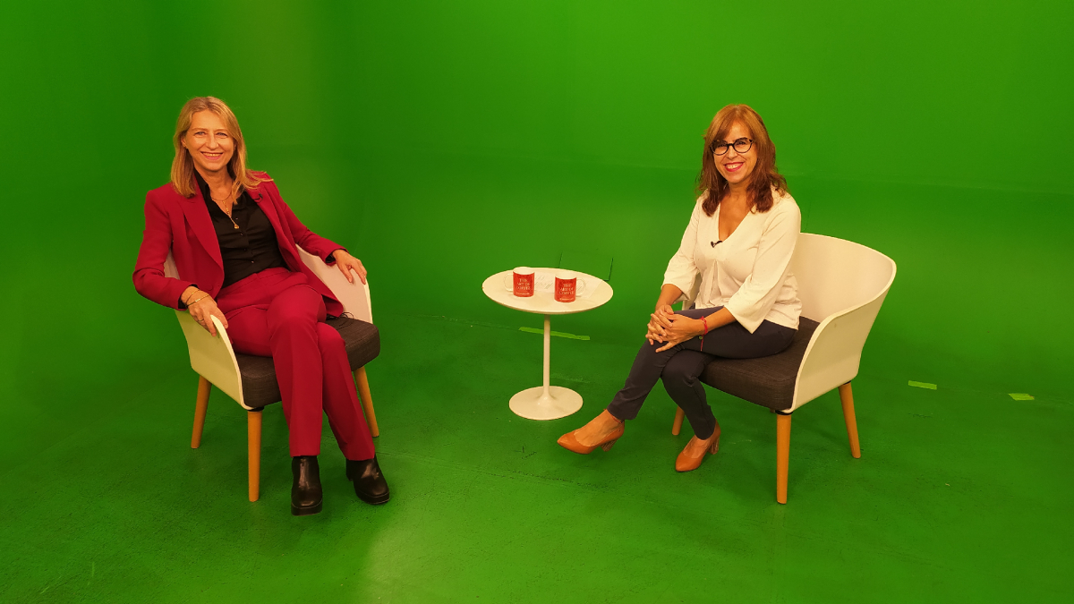 Mireia González Antó va presentar ahir la cursa al programa ‘Cafeïna’ que dirigeix Mariví Chacón. - JCMC