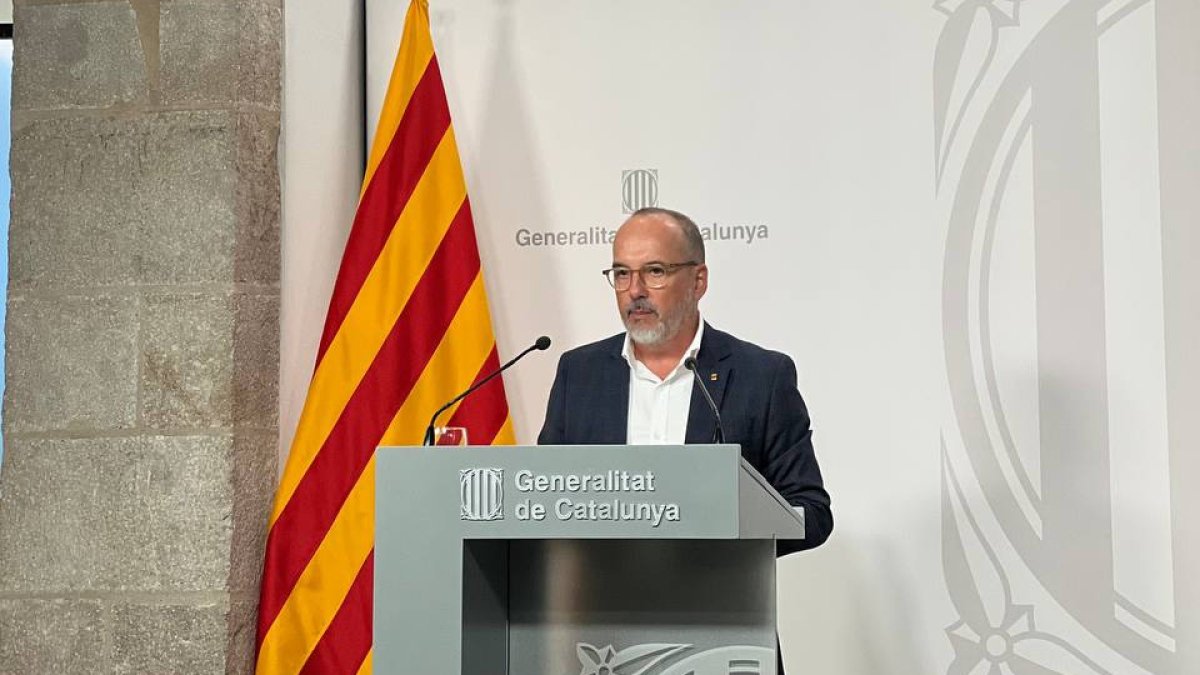 El conseller de Drets Socials, Carles Campuzano, ahir després de la reunió del Consell Executiu. - GENERALITAT