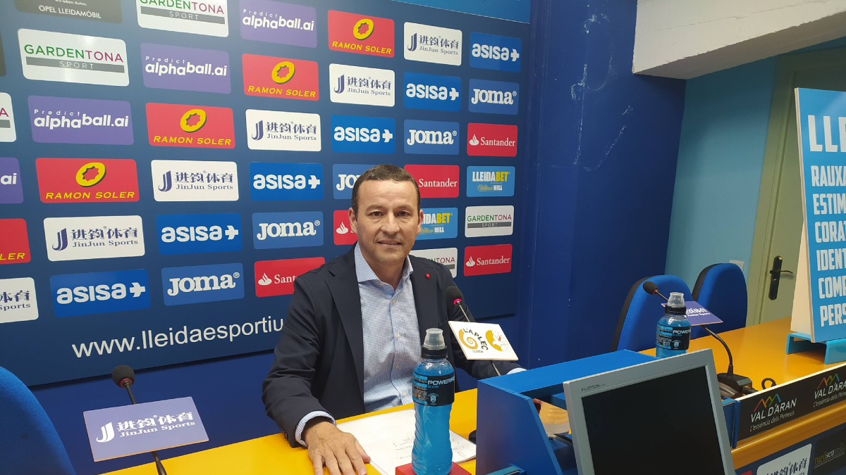 Albert Esteve, durant la seua etapa com a president del Lleida Esportiu. - JCMC