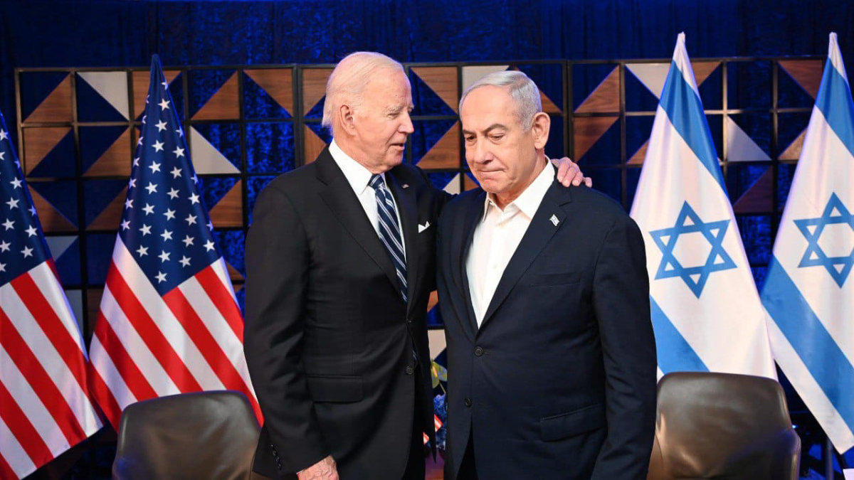 Joe Biden viajó ayer a Tel Aviv para reunirse con Benjamin Netanyahu y mostrarle su apoyo. - EUROPA PRESS