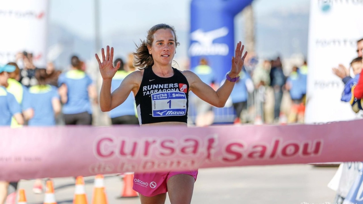 Mireia Sosa, en el moment de guanyar una prova.