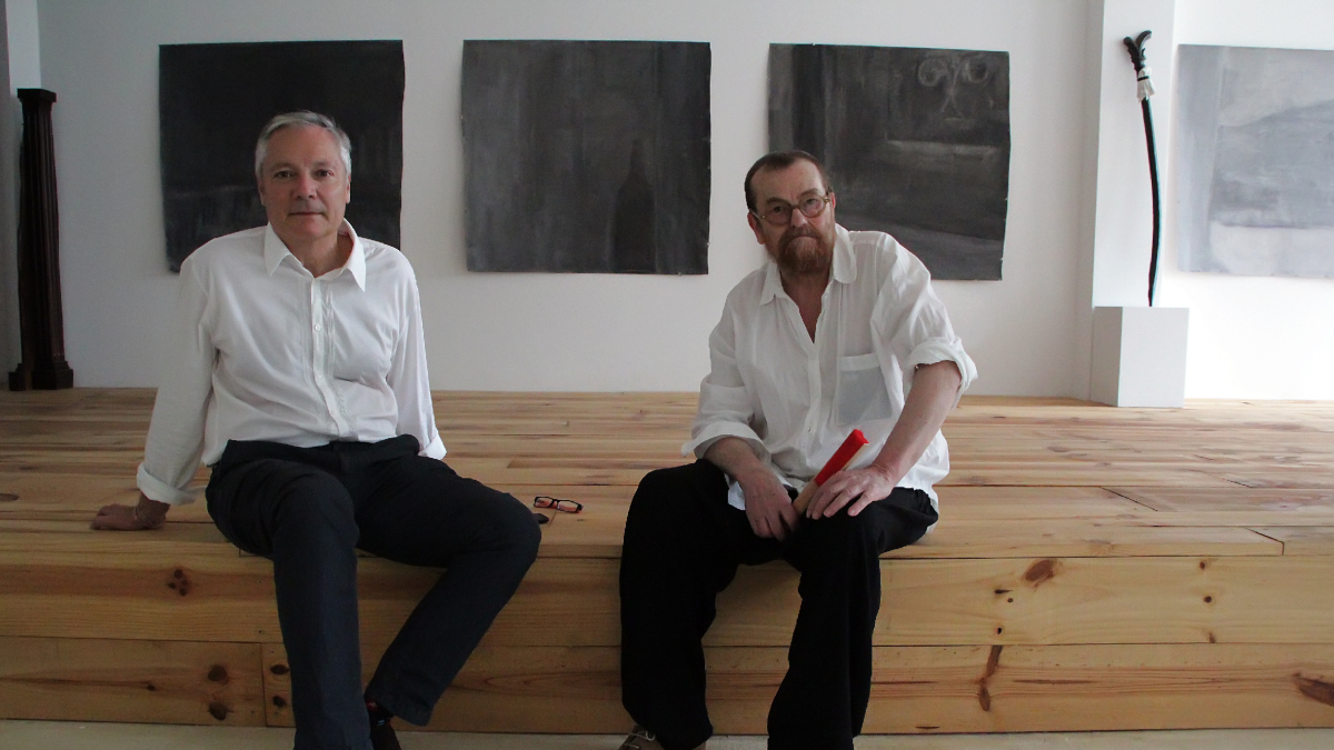 Sebastià Petit i Àngel Jové, el 2015 a la seua última mostra a Lleida