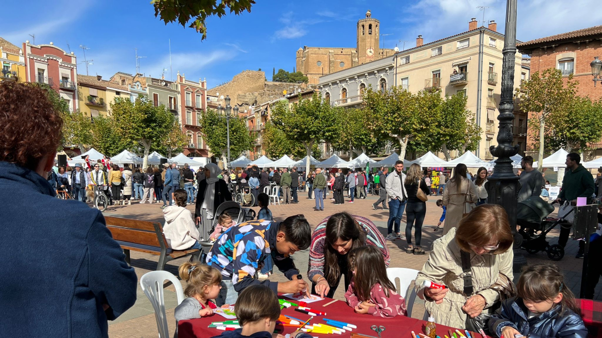 La plaza Mercadal acogió ayer la Fira d’Entitats 2023. - AJUNTAMENT DE BALAGUER