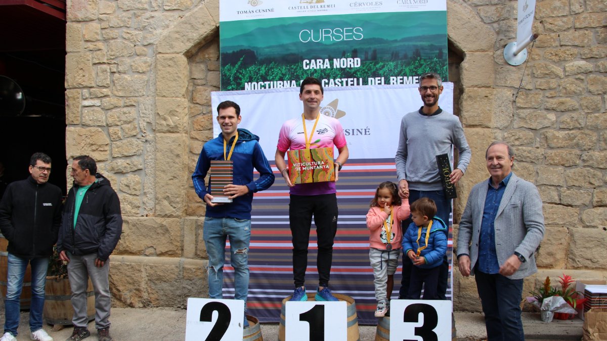 Imagen del podio de la categoría masculina.