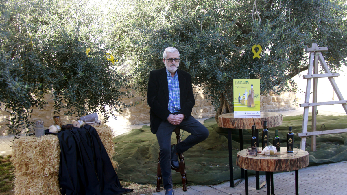 El tinent d'alcalde i regidor de Promoció Econòmica i Empresa de les Borges Blanques, Salvador Noguera, durant la presentació de la 27a Fira de l'Oli de les Borges Blanques