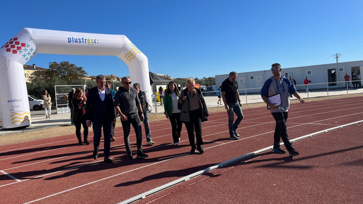 L'acte inaugural de la pista d'atletisme d'Arbeca.