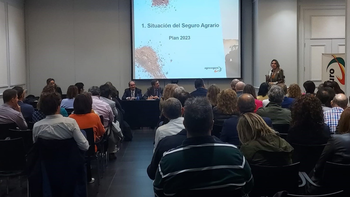 Un moment de la jornada celebrada ahir a Saragossa. - AGROSEGURO