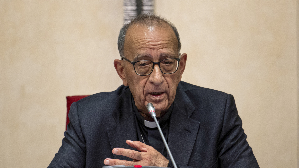 El cardenal Omella, durante la asamblea plenaria de los obispos. - EFE