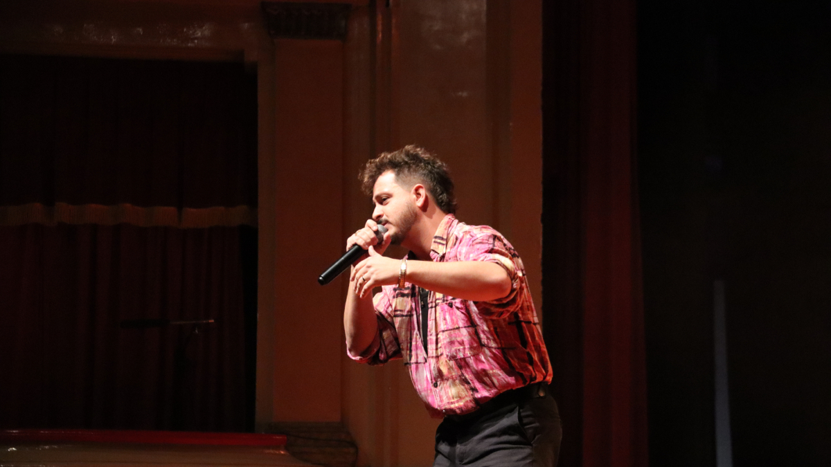 L'humorista Marc Sarrats durant un espectacle. 