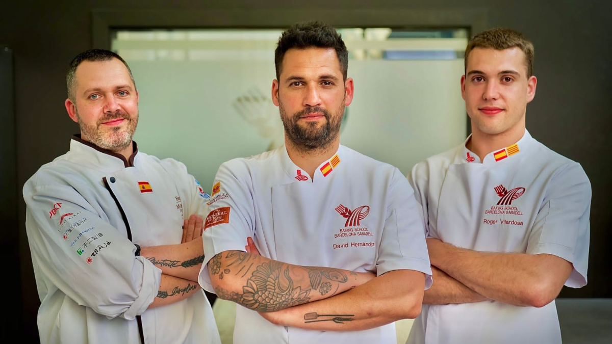 El equipo español de panaderos, con Roger Vilardosa a la derecha.