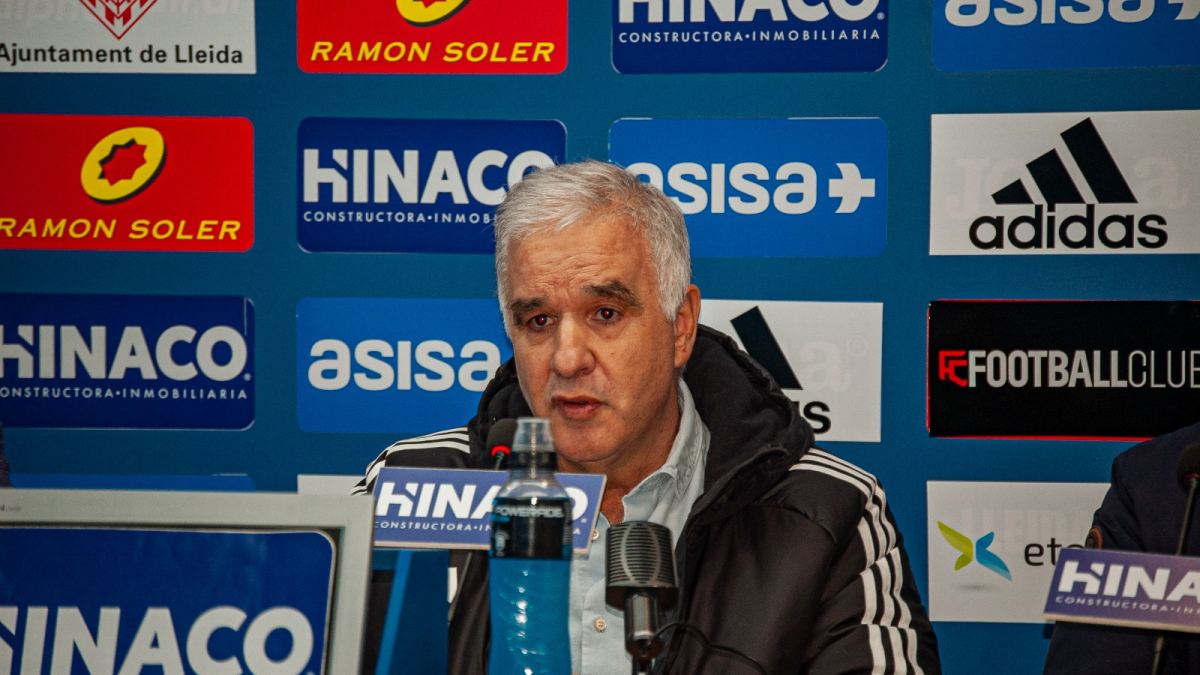 Luis Pereira, ayer en la rueda de prensa. - LLEIDA ESPORTIU