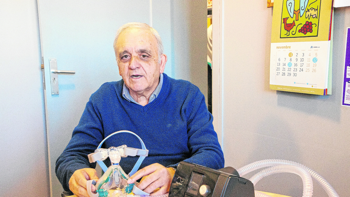 Josep Capdevila és un dels lleidatans que utilitzen una CPAP. En el seu cas, des de fa quatre anys