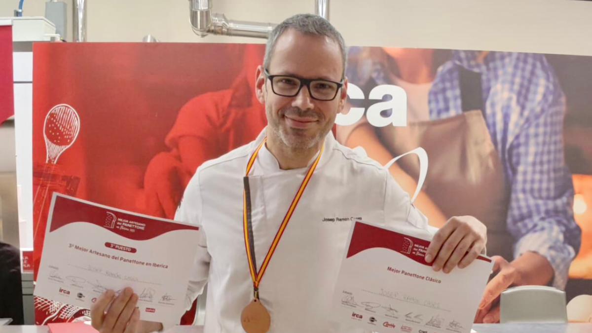 El pastisser Josep Ramon Cases va guanyar ahir el premi al Millor Panettone Tradicional de la Península.