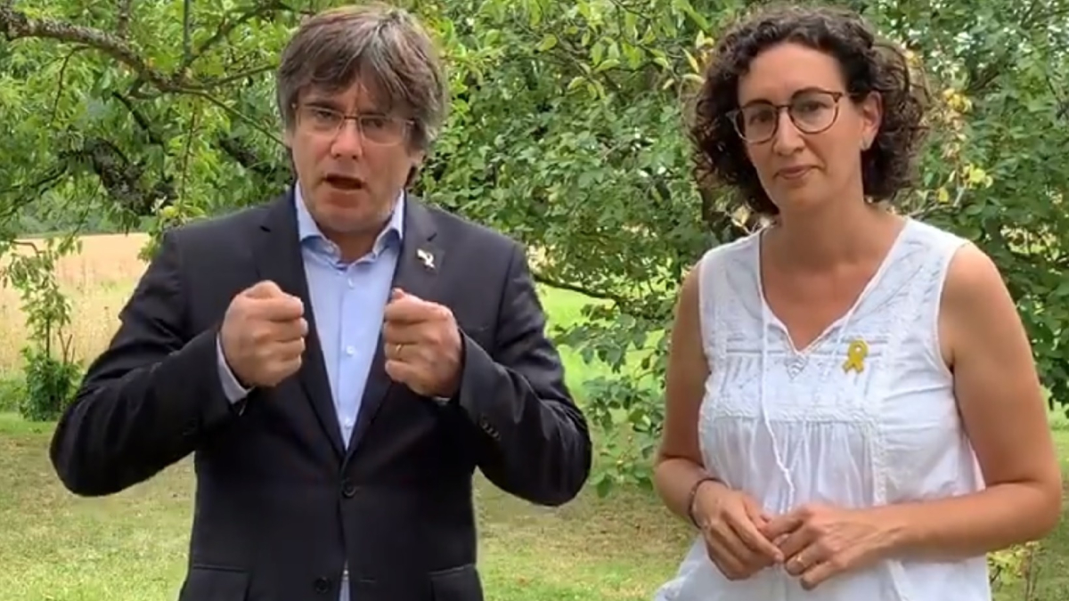 Carles Puigdemont y Marta Rovira en una imagen de archivo.