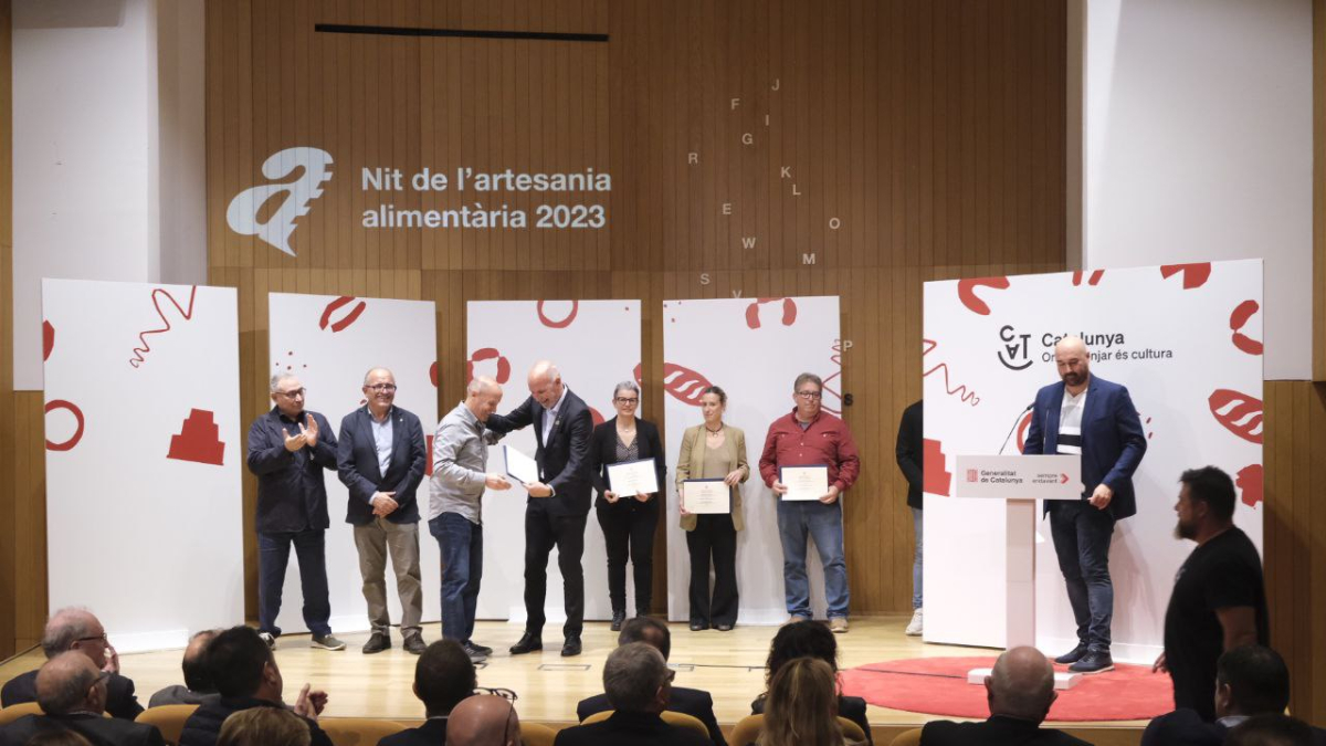 Alguns dels guardonats amb el Diploma de Mestre Artesà Alimentari.