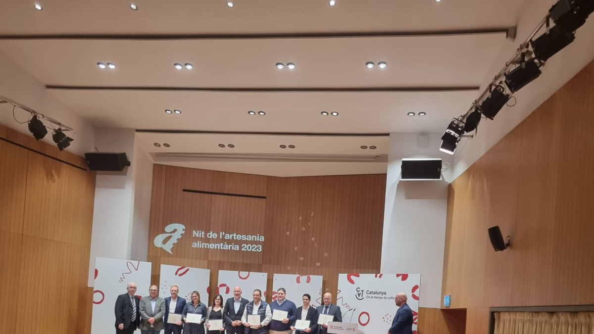 Alguns dels guardonats, dimarts a la nit. - DOLCERIA FARRÉ