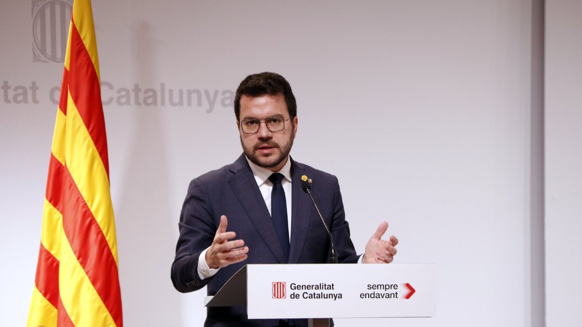 Pere Aragonès, en un acte recent com a president. - ACN