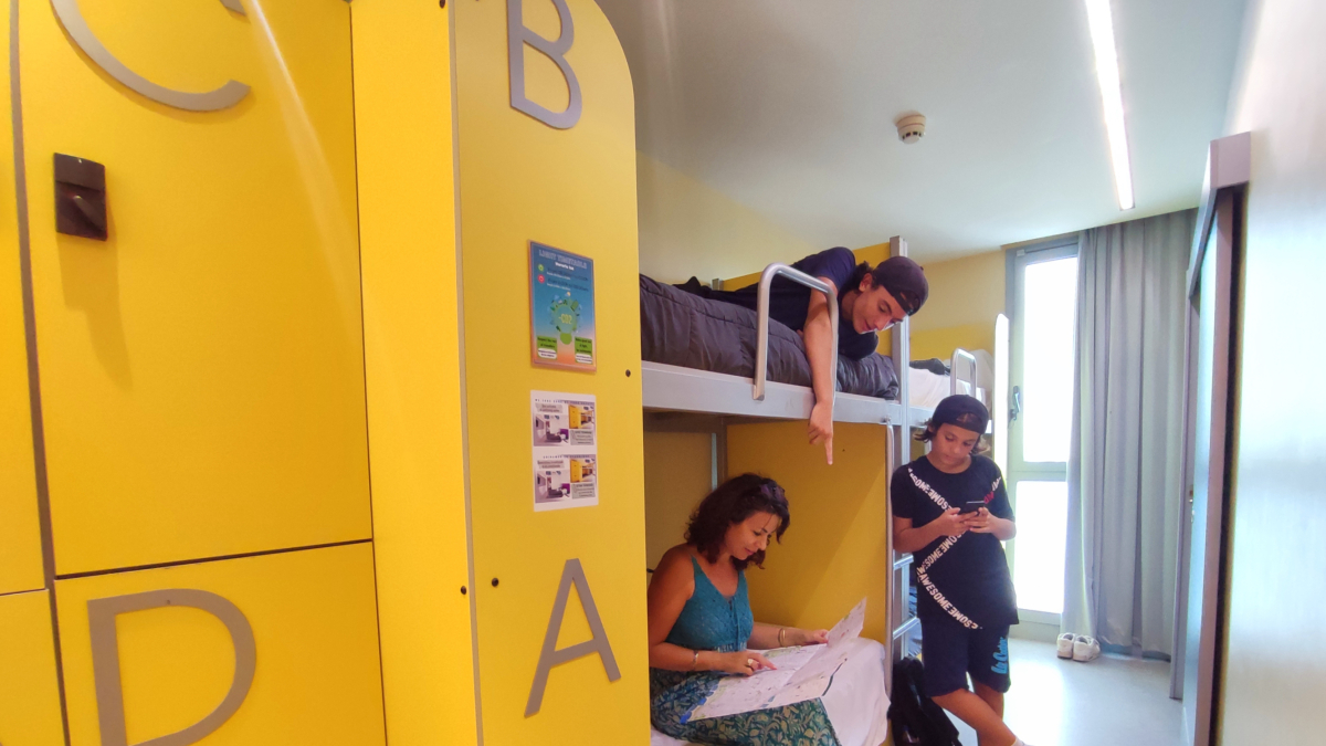 Una de las habitaciones cuádruples