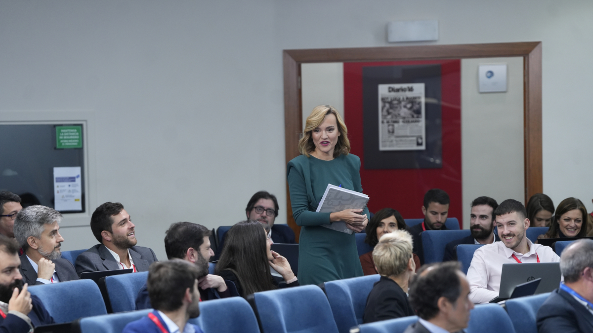 La portavoz del gobierno español, Pilar Alegría, en la rueda de prensa posterior al Consejo de Ministros.