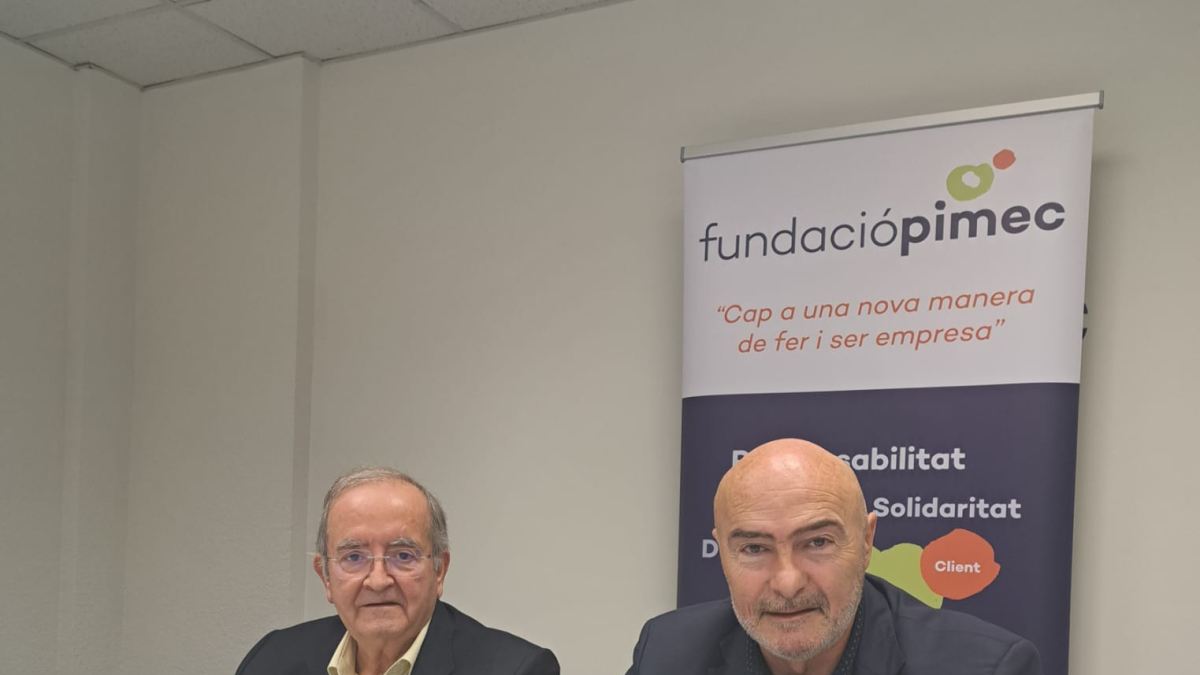 Josep González y José María Torres presentaron ayer el informe. - FUNDACIÓ PIMEC