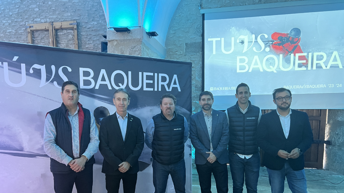 Las autoridades, en la presentación de la temporada de Baqueira. - X.R.