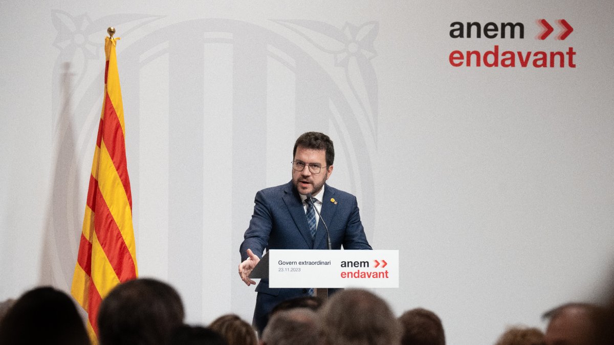 Aragonès reunió ayer al Consell Executiu del Govern para analizar los pactos de investidura. - EUROPA PRESS