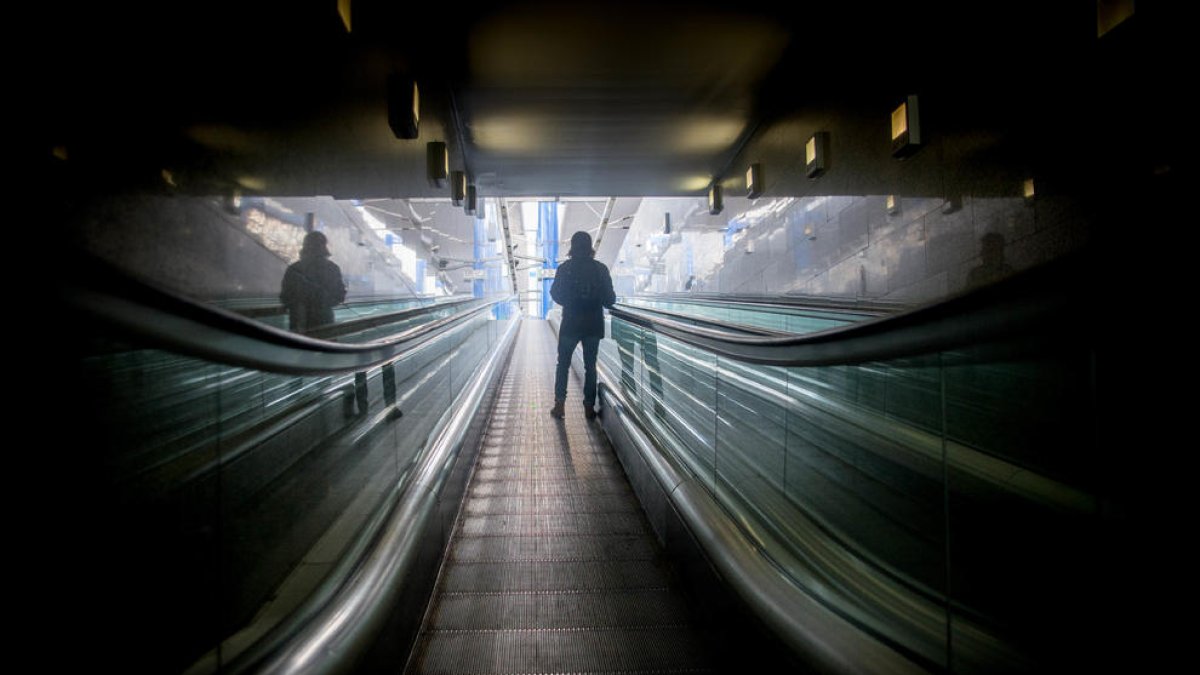 canvi d’hàbits. Als trens de la tarda la gran majoria viatgen enganxats al mòbil. Els lectors de llibres són molt pocs.