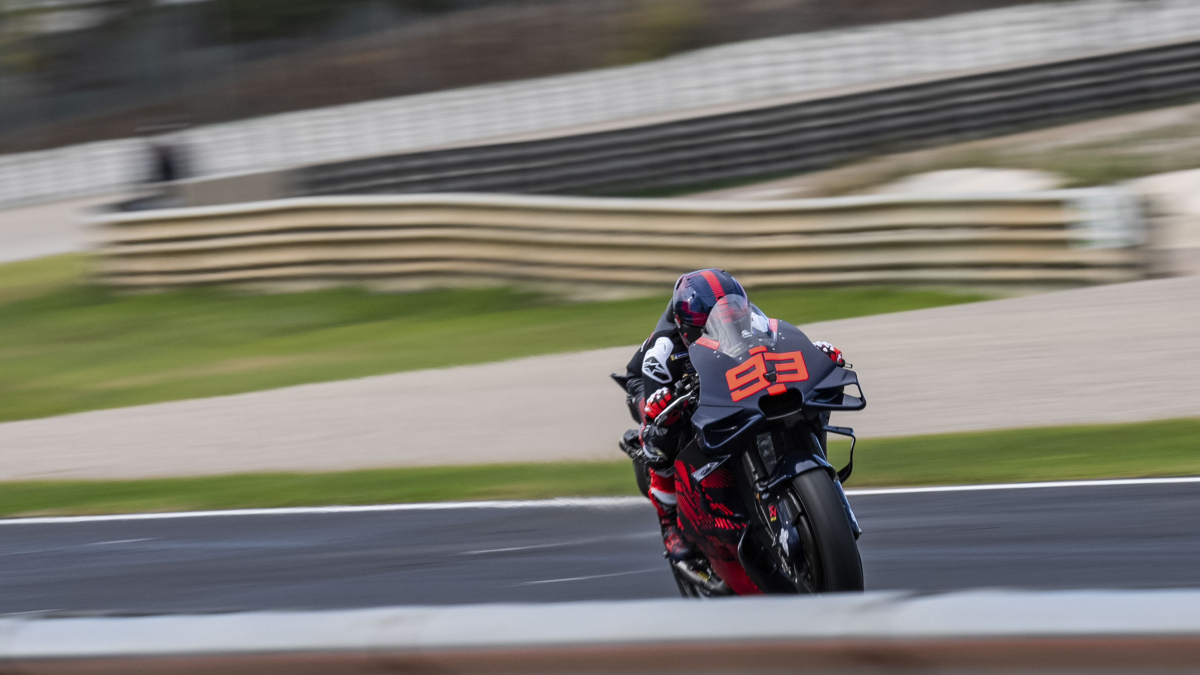 El piloto Marc Márquez, ya expiloto de Honda, en el circuito 