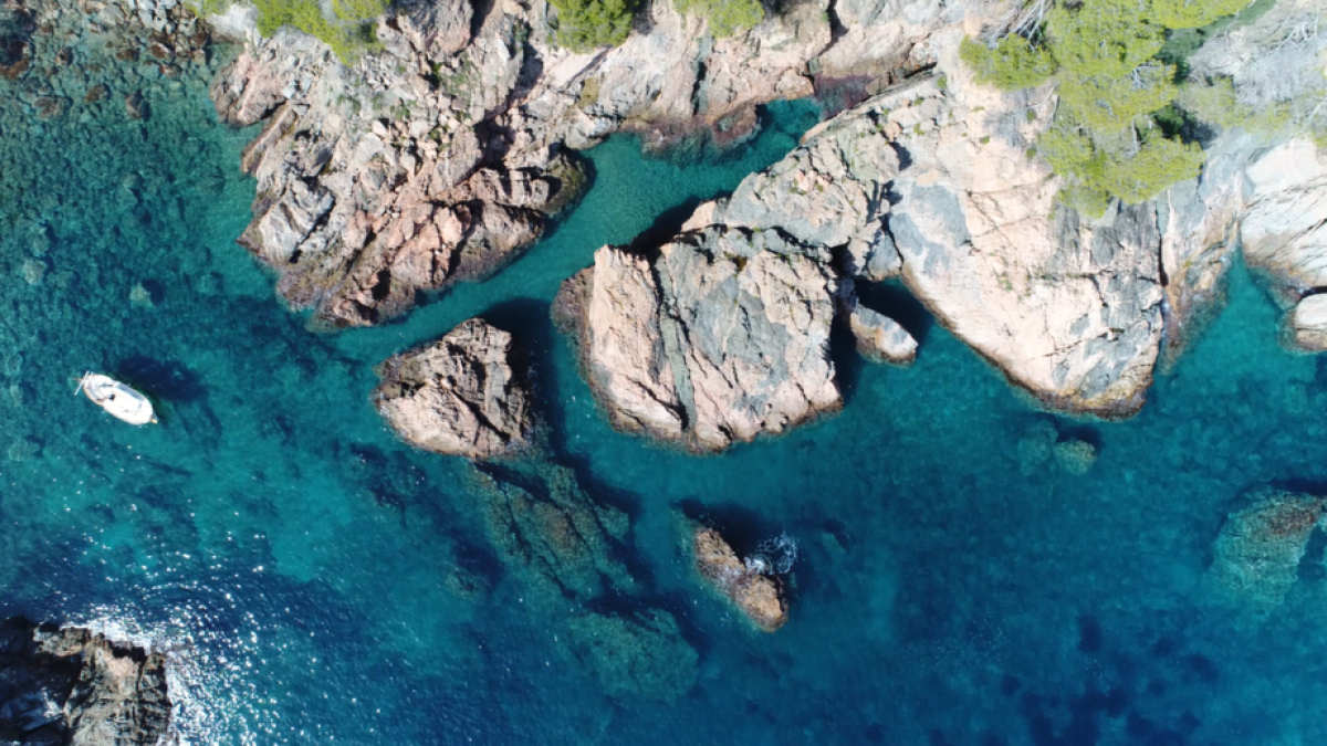 en construcció. El castell de Cap Roig es va començar a construir a principis dels anys 30 del segle XX.