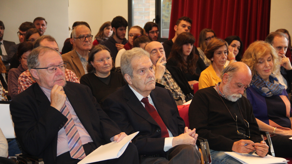 Imatge d’arxiu amb Xavier Maurel, a l’esquerra, a la UdL. - LLEONARD DELSHAMS