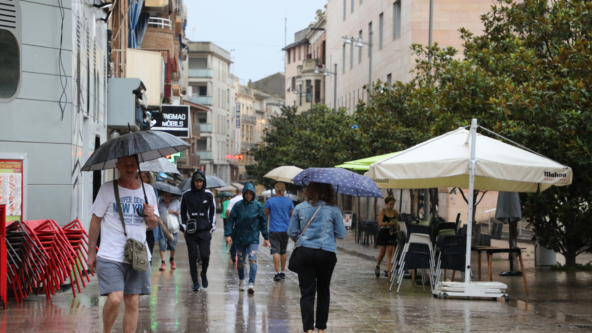 Lluvia en la ciudad de Lleida en una imagen de archivo.