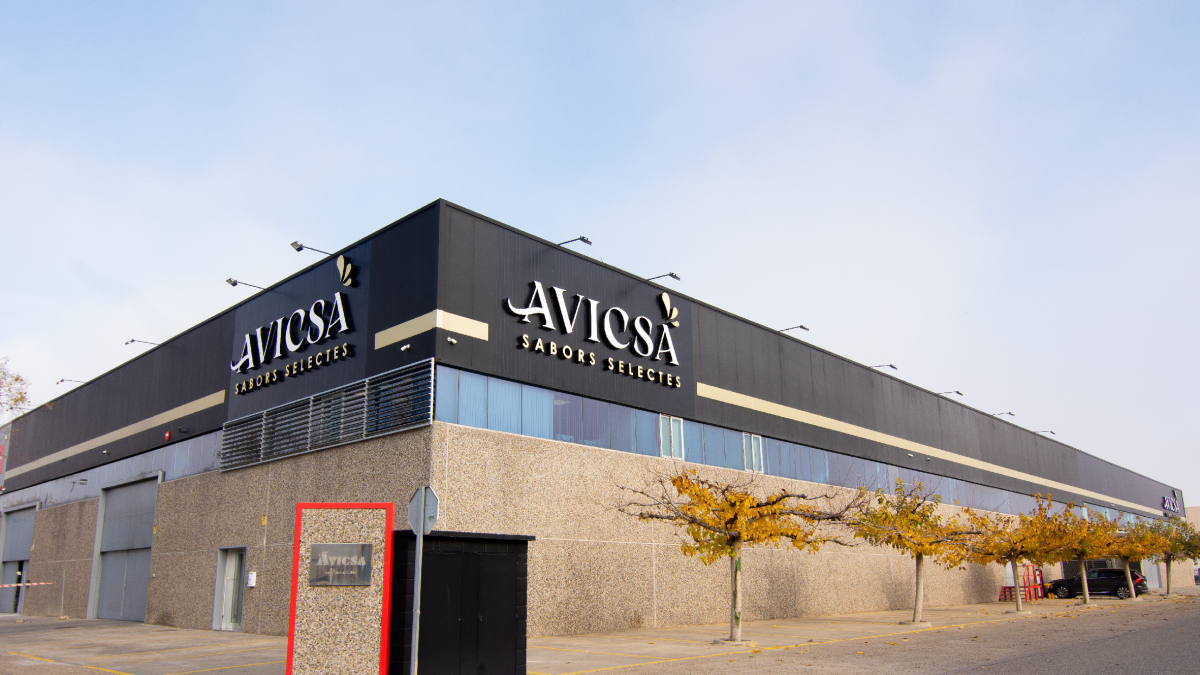 Exterior de les instal·lacions d’Avicsa, dedicada a la distribució gastronòmica.