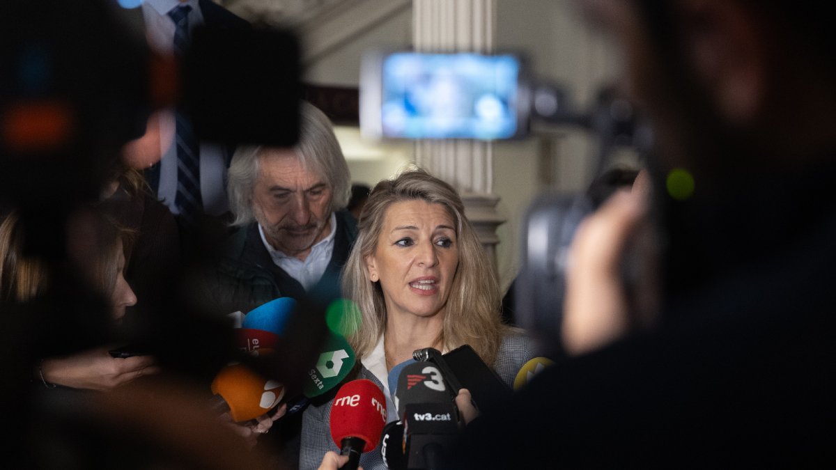 Díaz cargó ayer ante la prensa contra Calviño por los subsidios. - EDUARDO PARRA / EUROPA PRESS